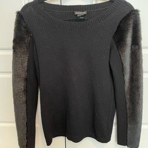 Club Monaco faux fur sweater